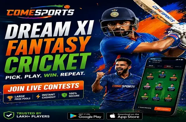 Come (come) fantasy cricket & matchday visual 1